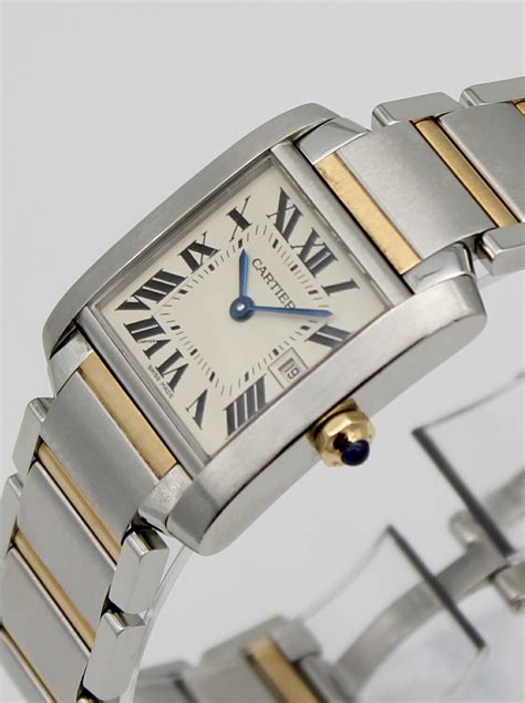 cartier tank francaise medium two tone|cartier tank francaise chronograph.